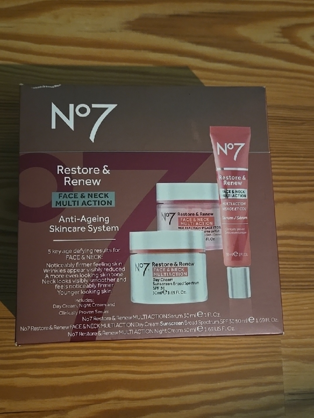 No7 Face & Neck Multi Action Set